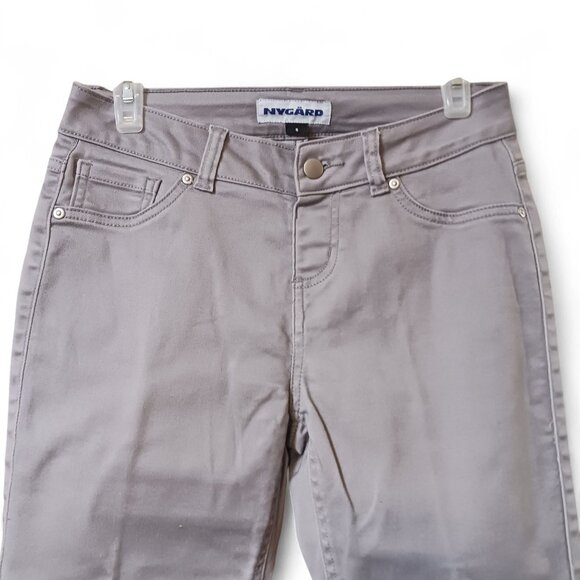 Nygard Light Gray Slim Ankle Pants | Size 6 | Stretch Pull-On Style - Picture 3 of 14